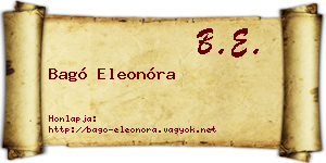 Bagó Eleonóra névjegykártya